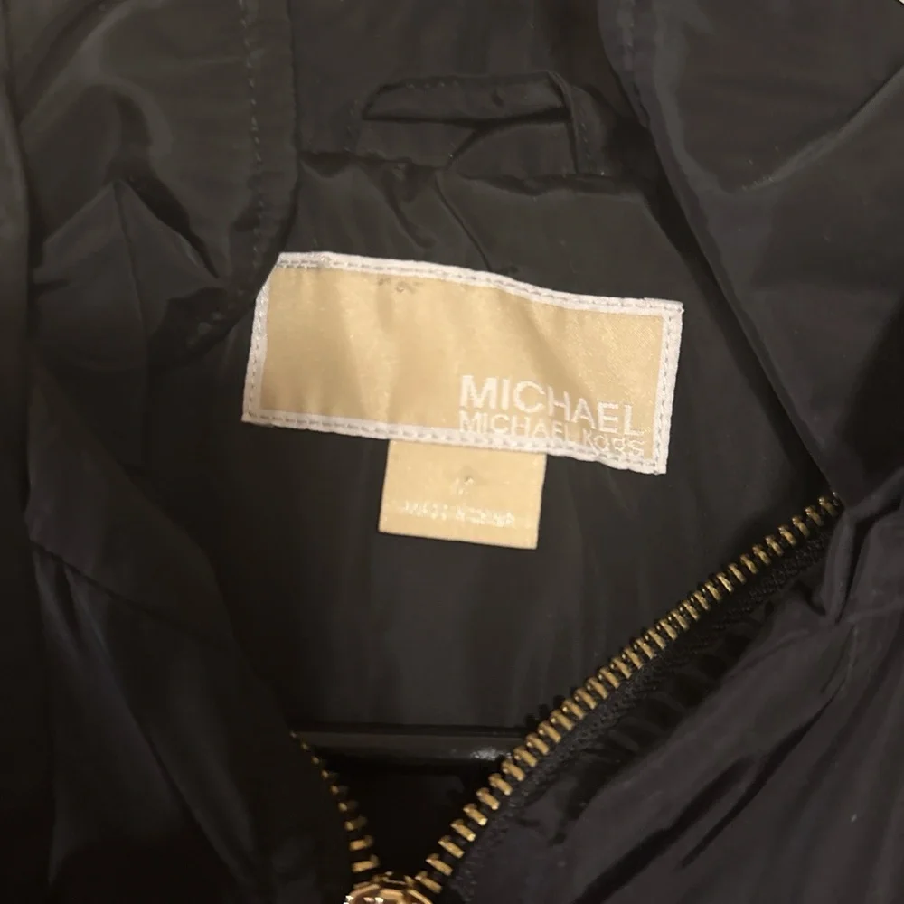 Michael Kors Black Coat with Gold Accents - Picture 3 of 4